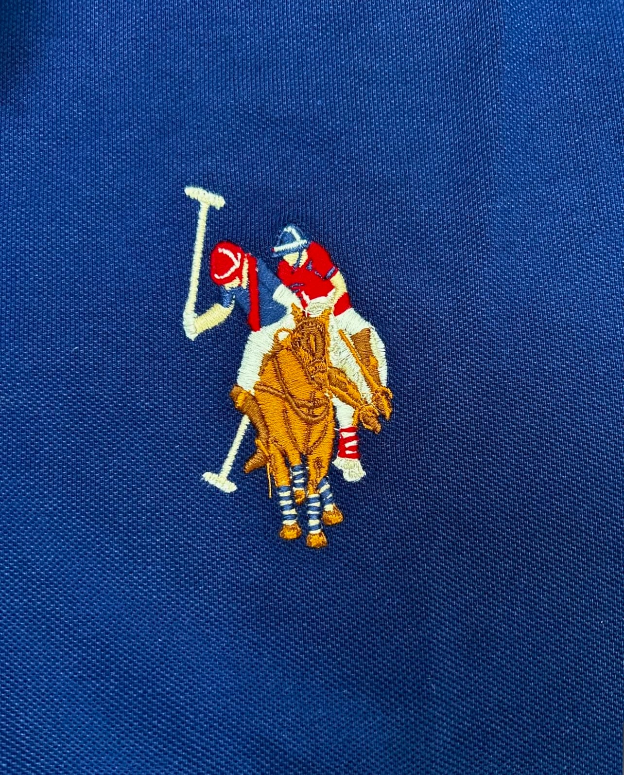 US Polo Assn Regular Fit Pique Polo Shirt in Blue