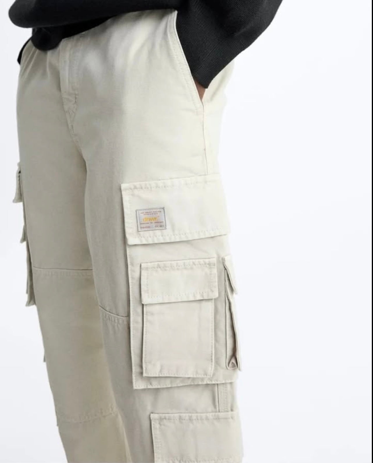 Zara Utility Cargo Pants in Stone