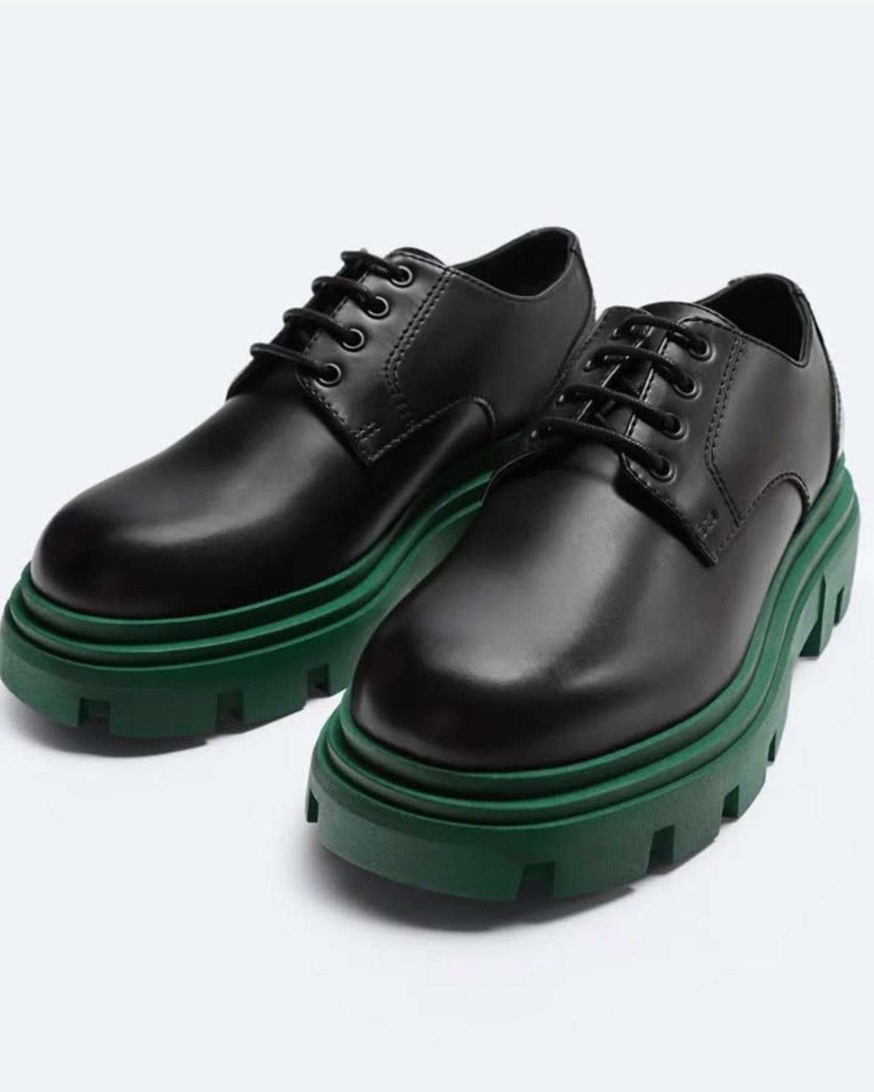 Zara Black Shoes With Chunky Soles
