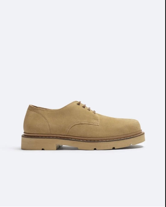 Zara Suede Shoes With Track Soles