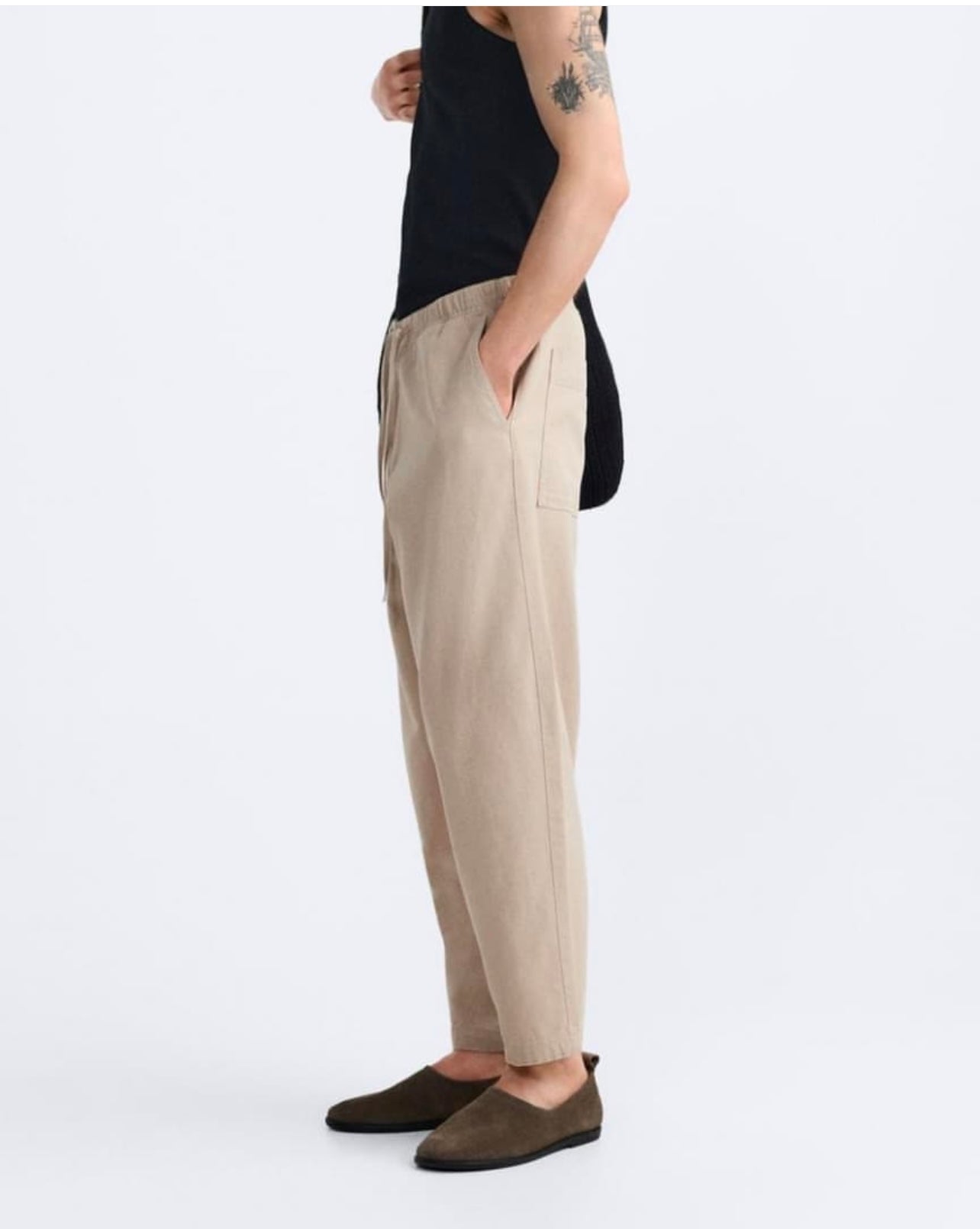 Zara Free Fit Pants in Beige