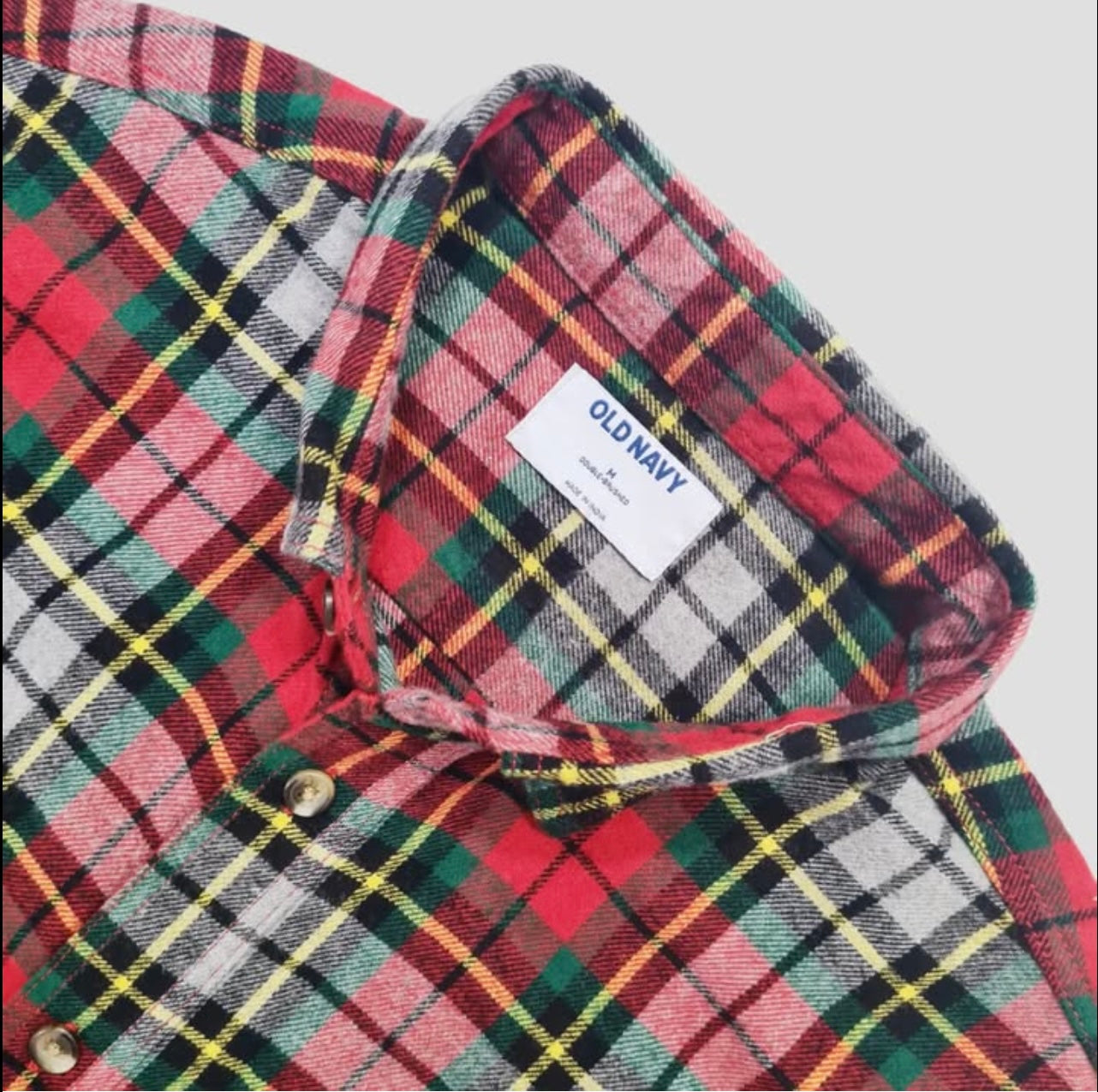 Old Navy Regular Fit Red Plaid