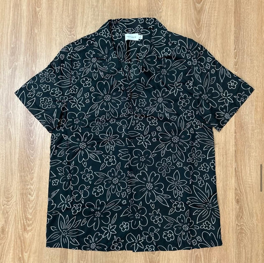 Topman Regular Fit Black Shirt in Viscose Fabric