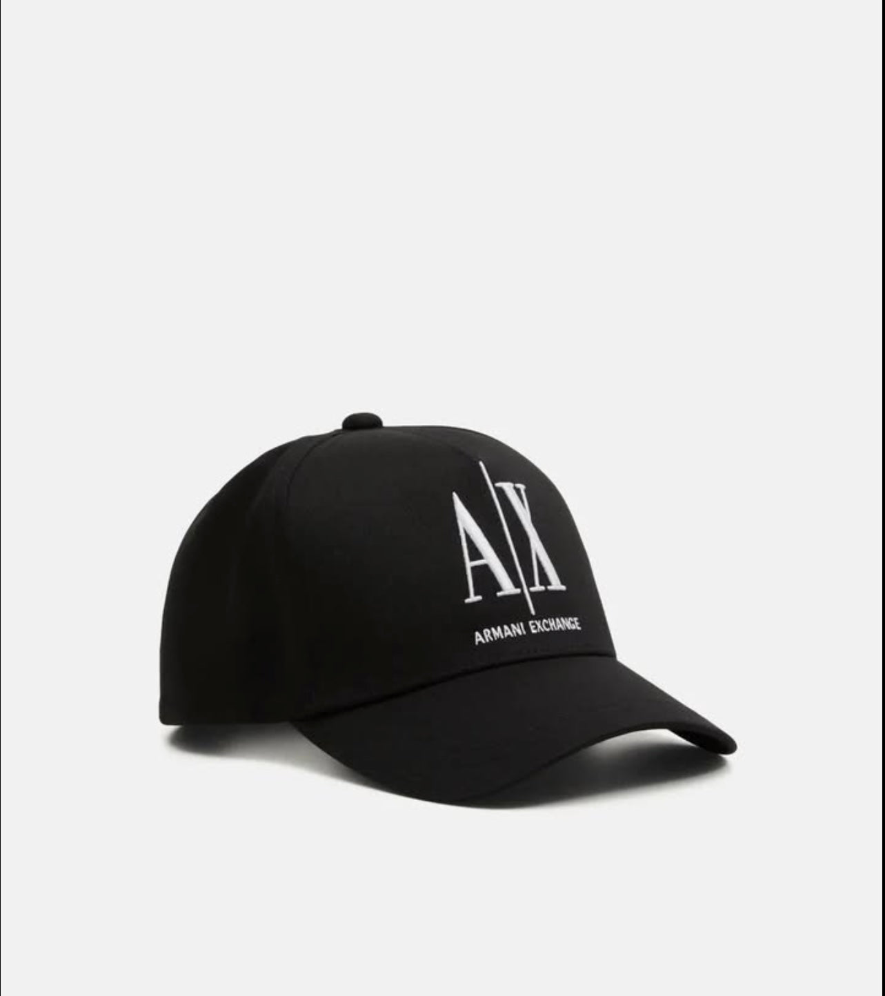 A X Baseball Cap in Black