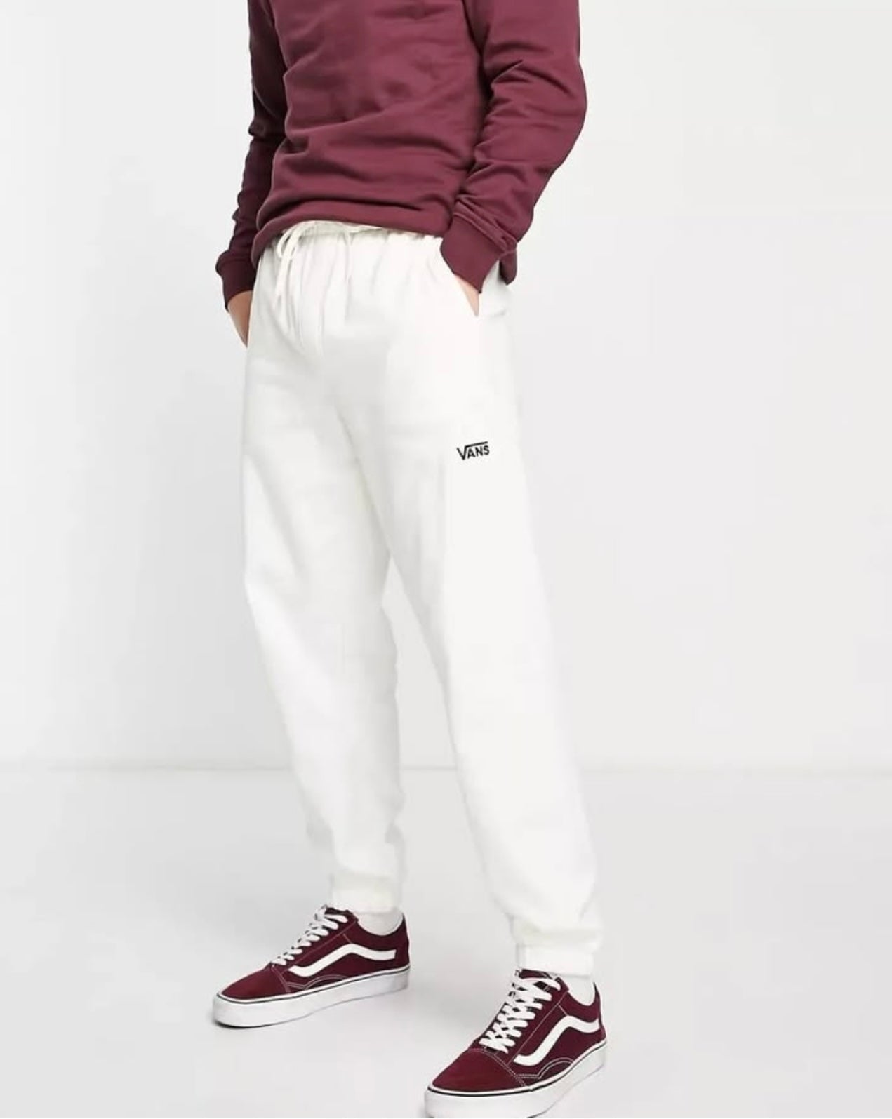 Vans Joggers in Off White/ Ecru