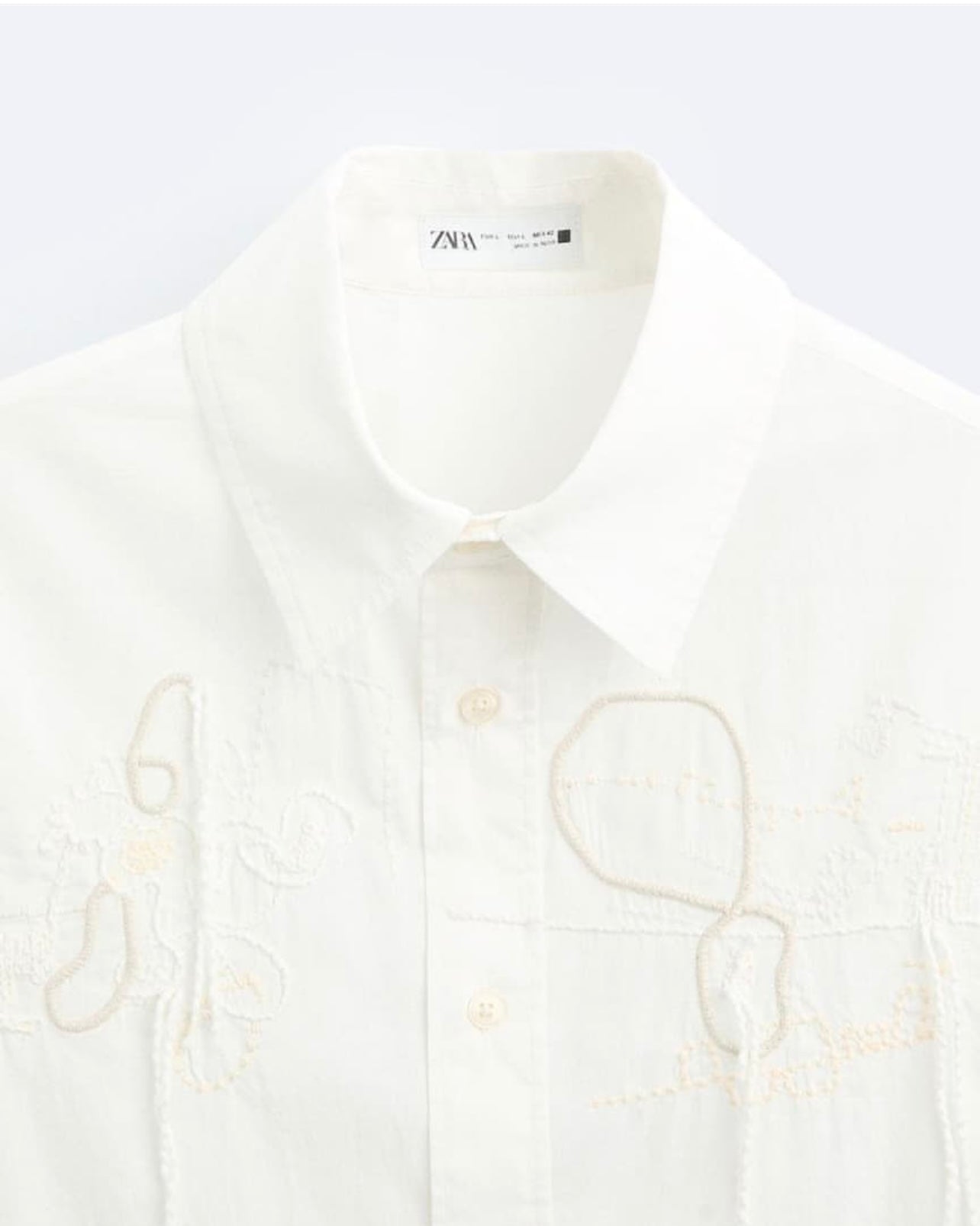 Zara Regular Fit Embroidered Shirt