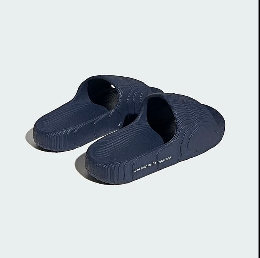 Adidas Originals Adilette Slides in Navy