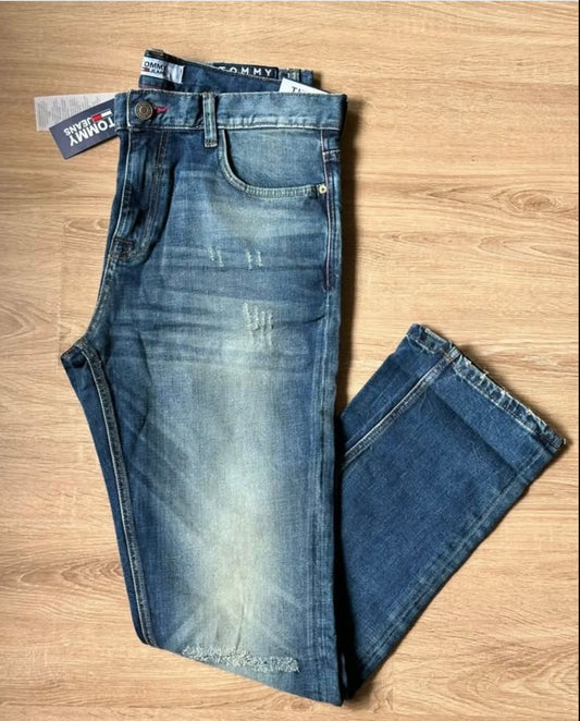 Tommy Hilfiger Ripped Blue- Green Wash Denim
