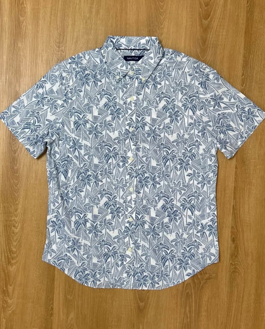 Nautica Classic Fit Shirt in Blue Pattern