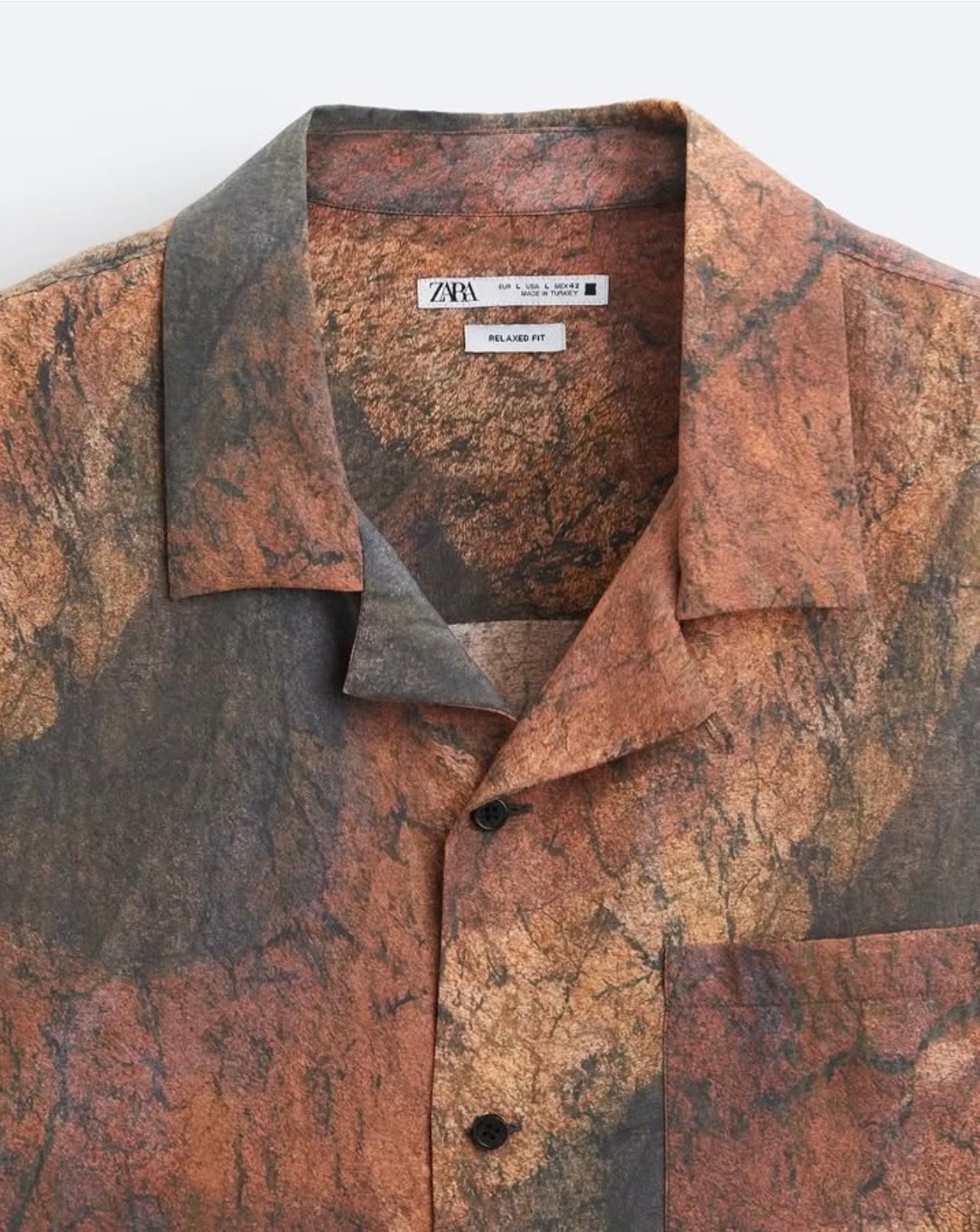 Zara Shirt in Brown Pattern
