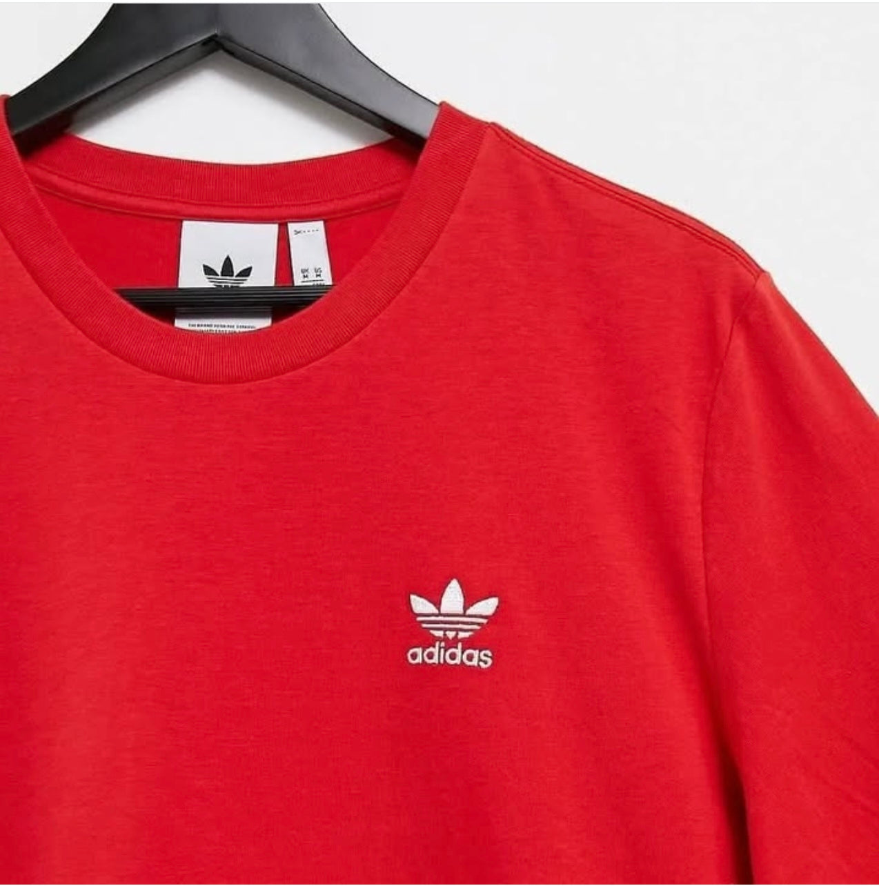 Adidas Regular Fit Red T Shirt With Trefoil Logo