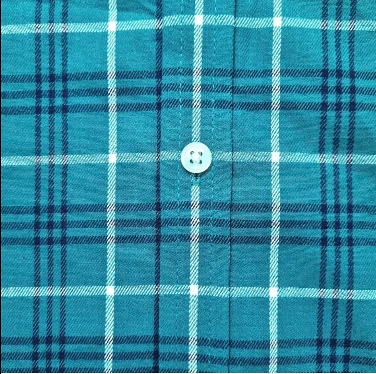 Asos Slim Fit Blue Check Oxford Cotton Short Sleeve