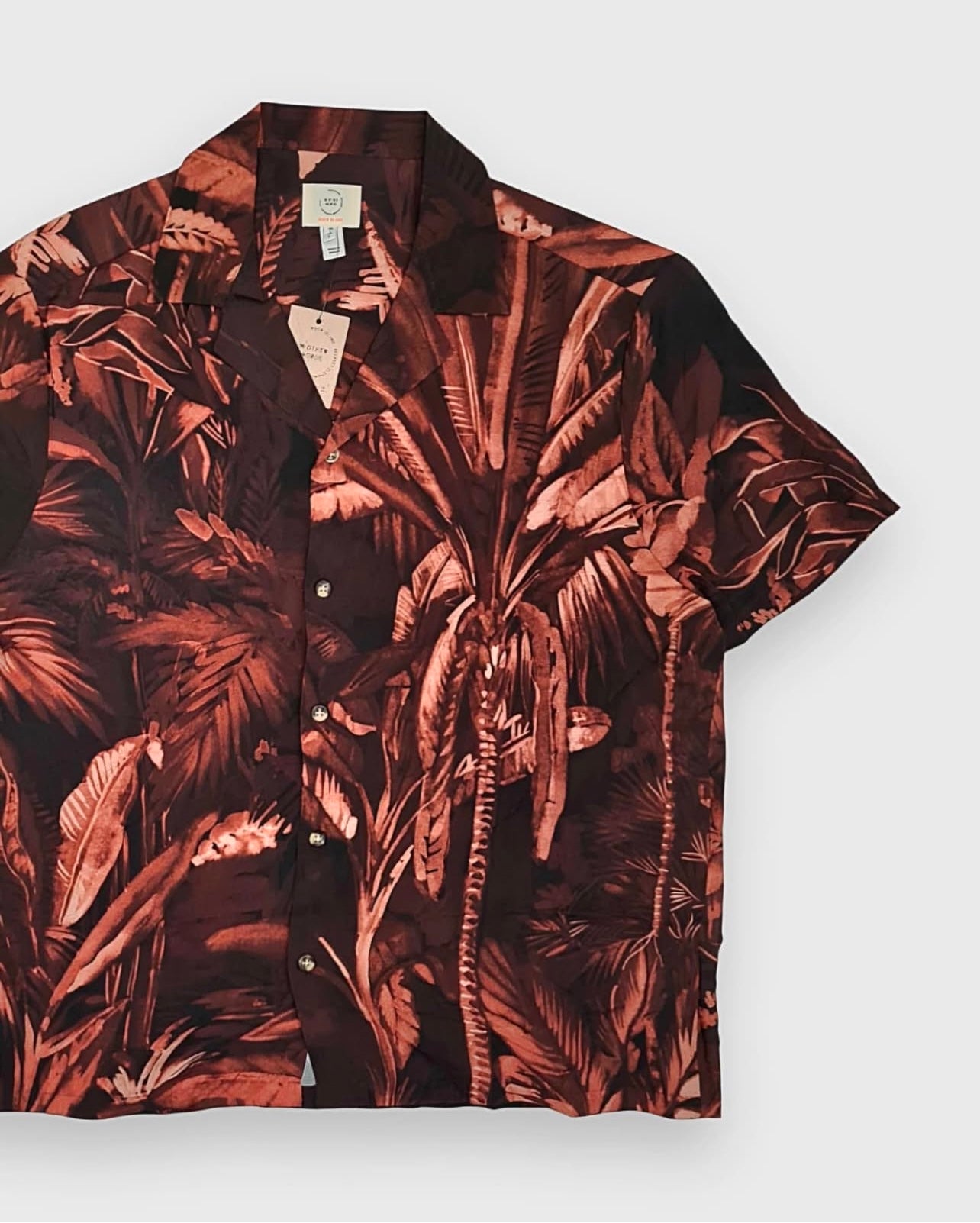 River Island Shirt in Palm Print