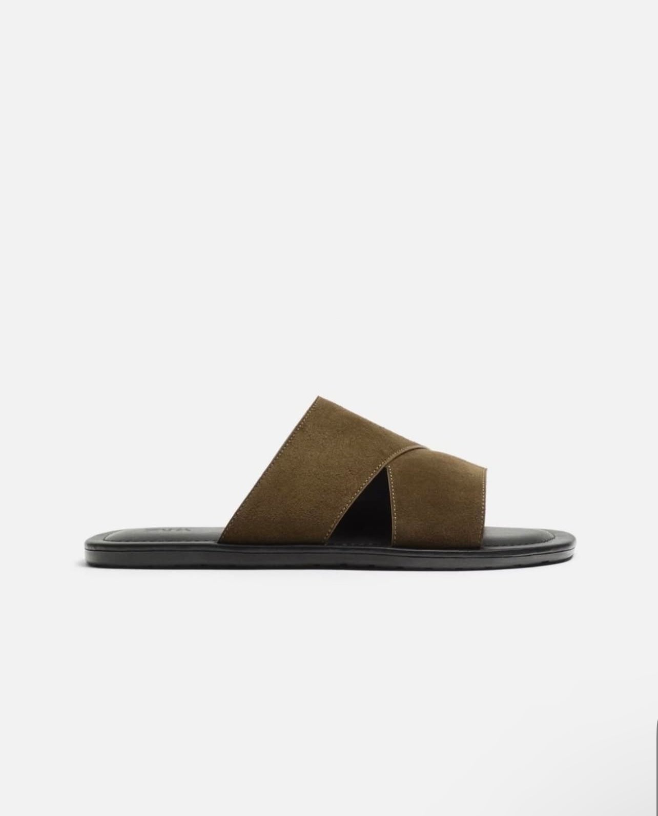 Zara Leather Sandal in Suede