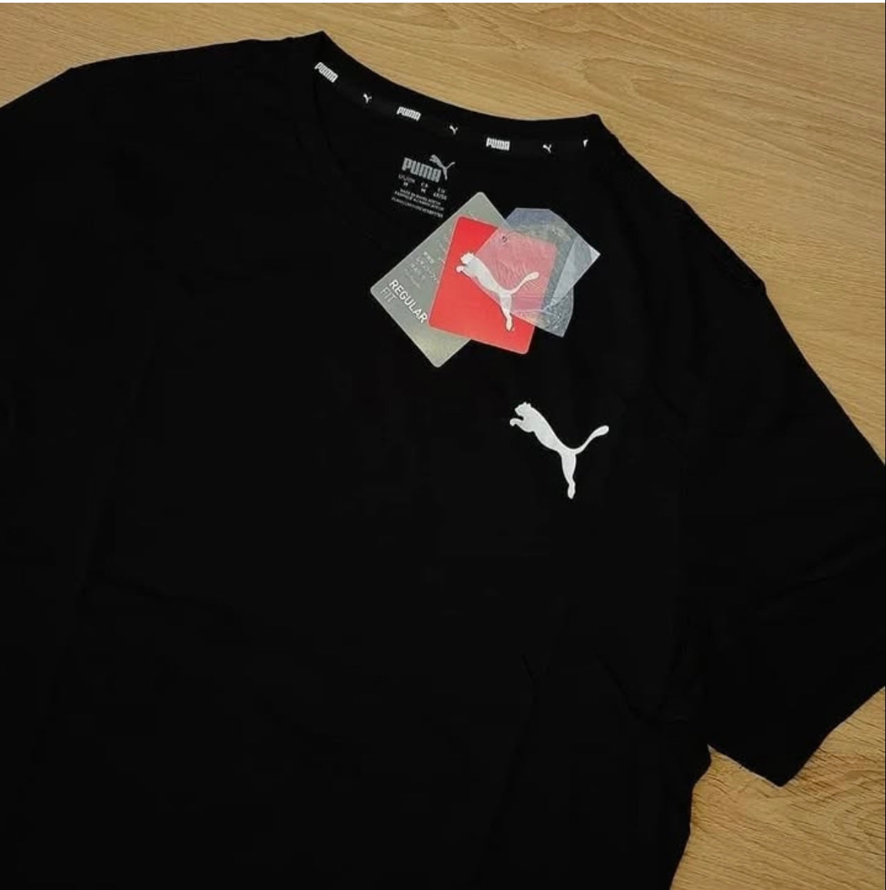 Puma Regular Fit Short Sleeve T Shirt in Black