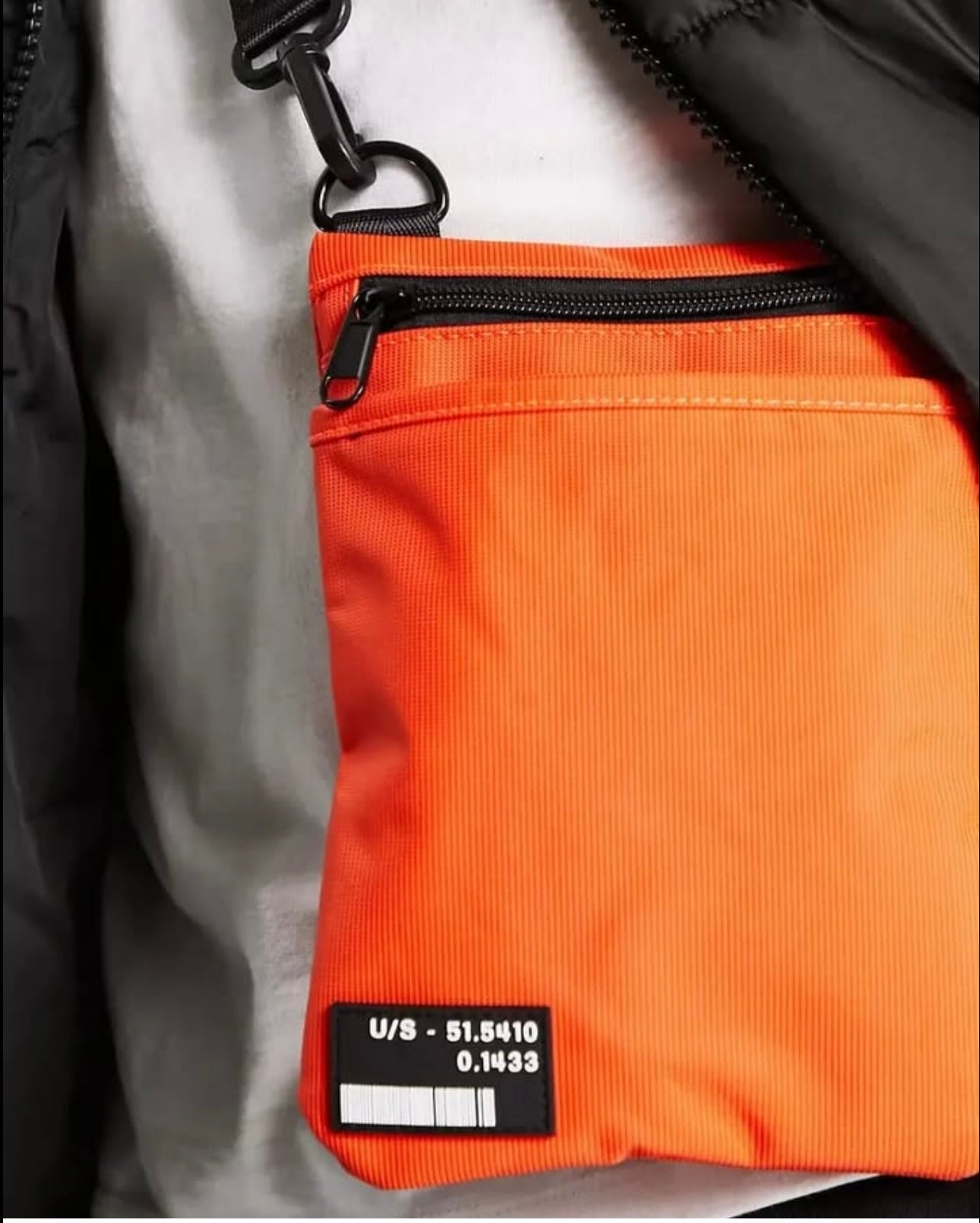 Asos Crossbody Bag in Orange With Patch