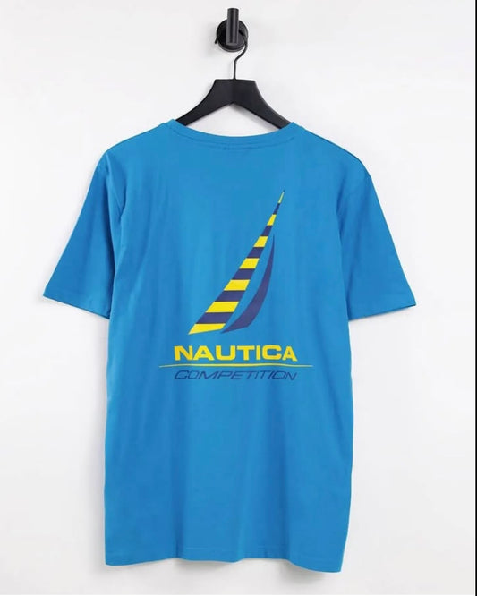 Nautica Regular Fit Blue Tshirt With Back Print
