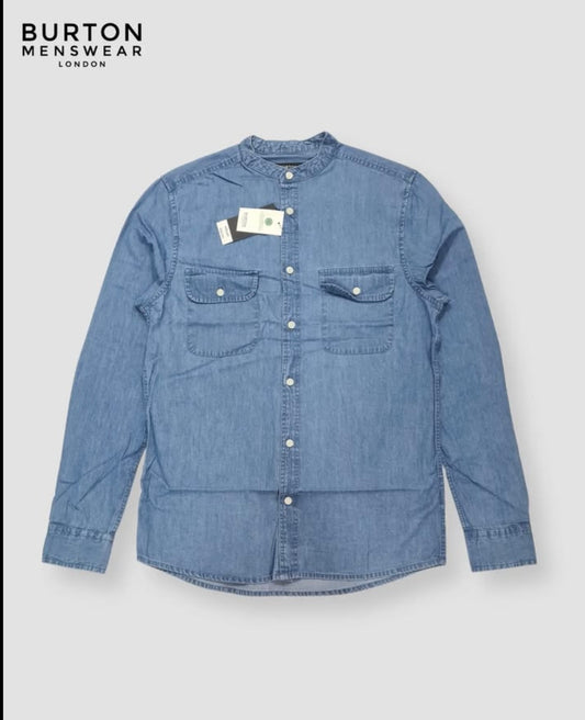 Burton Regular Fit Soft Denim Button Cuff Shirt