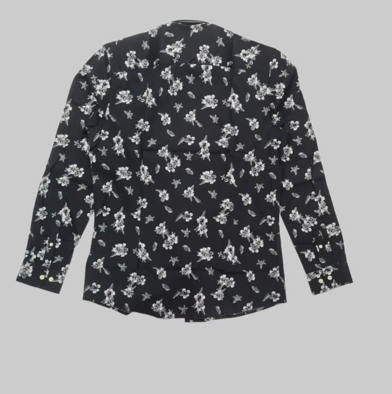 Only & Sons Slim Fit Black Pattern Button Cuff Shirt
