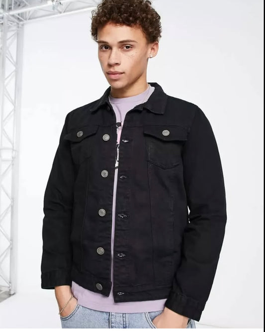 Brave Soul Regular Fit Black Denim Jacket