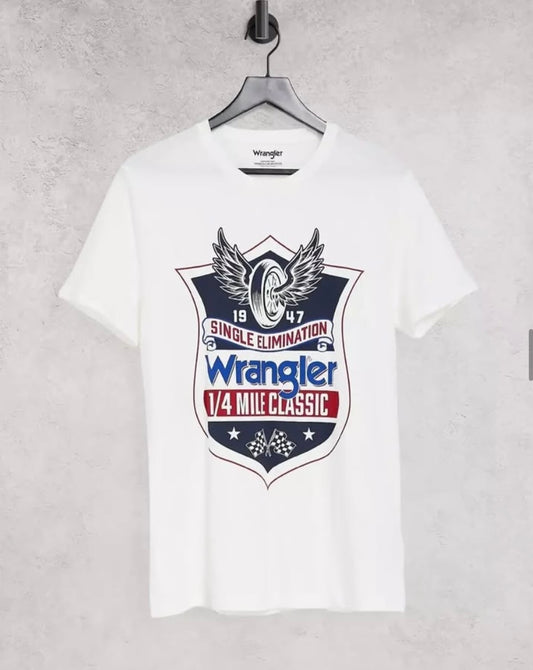 Wrangler Regular Fit T Shirt in Off White