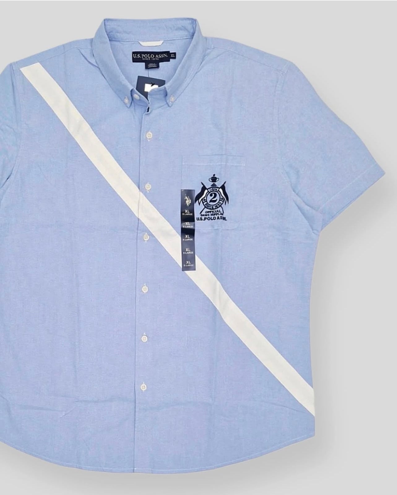 US Polo Assn Regular Fit Oxford Cotton Shirt in Blue