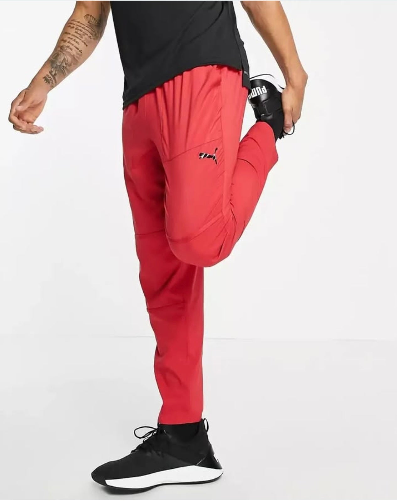 Puma Train Tech Woven Joggers in Red