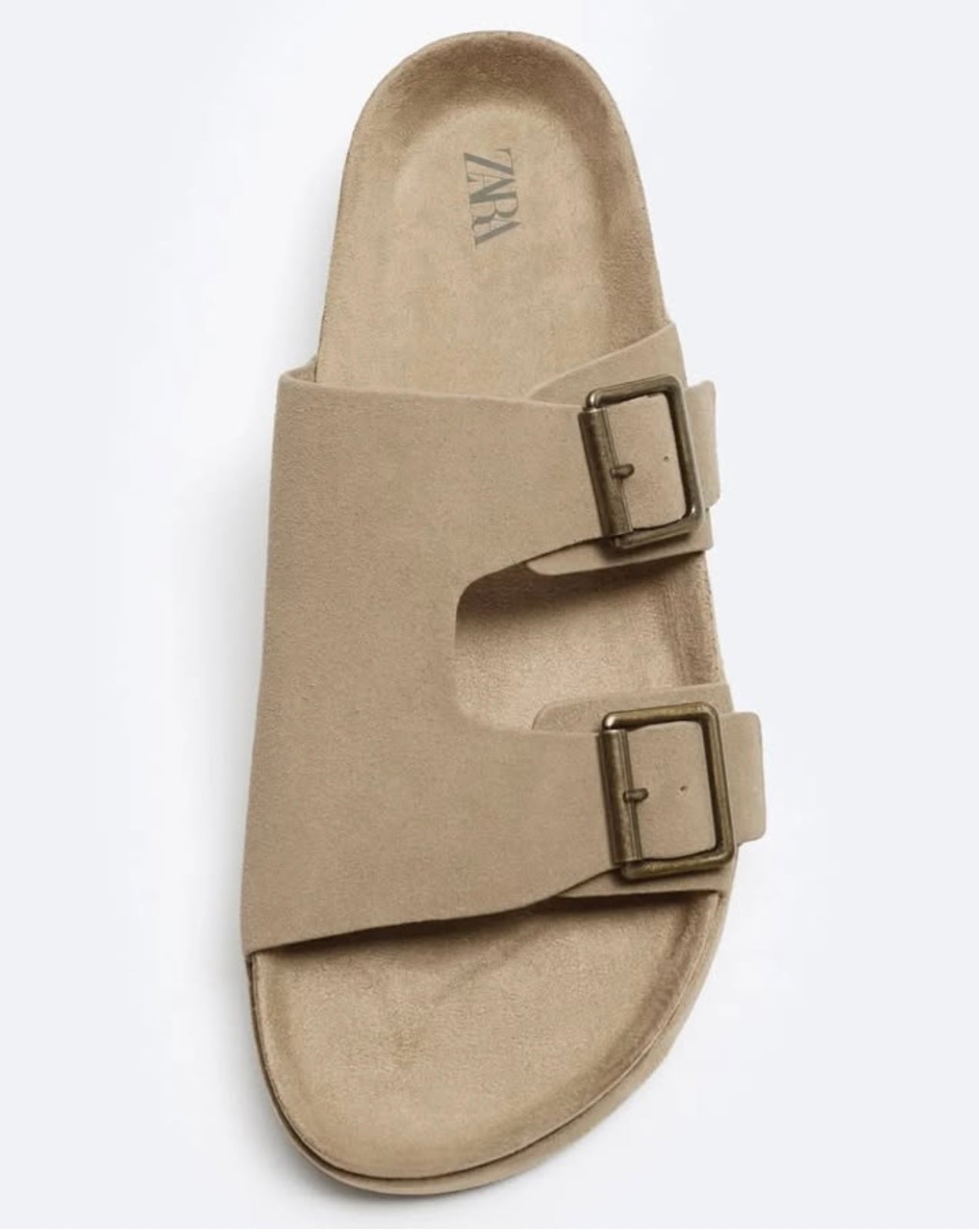 Zara Suede Sandal in Nude