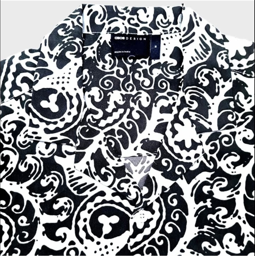 Asos Regular Fit Pattern Short Sleeve Shirt