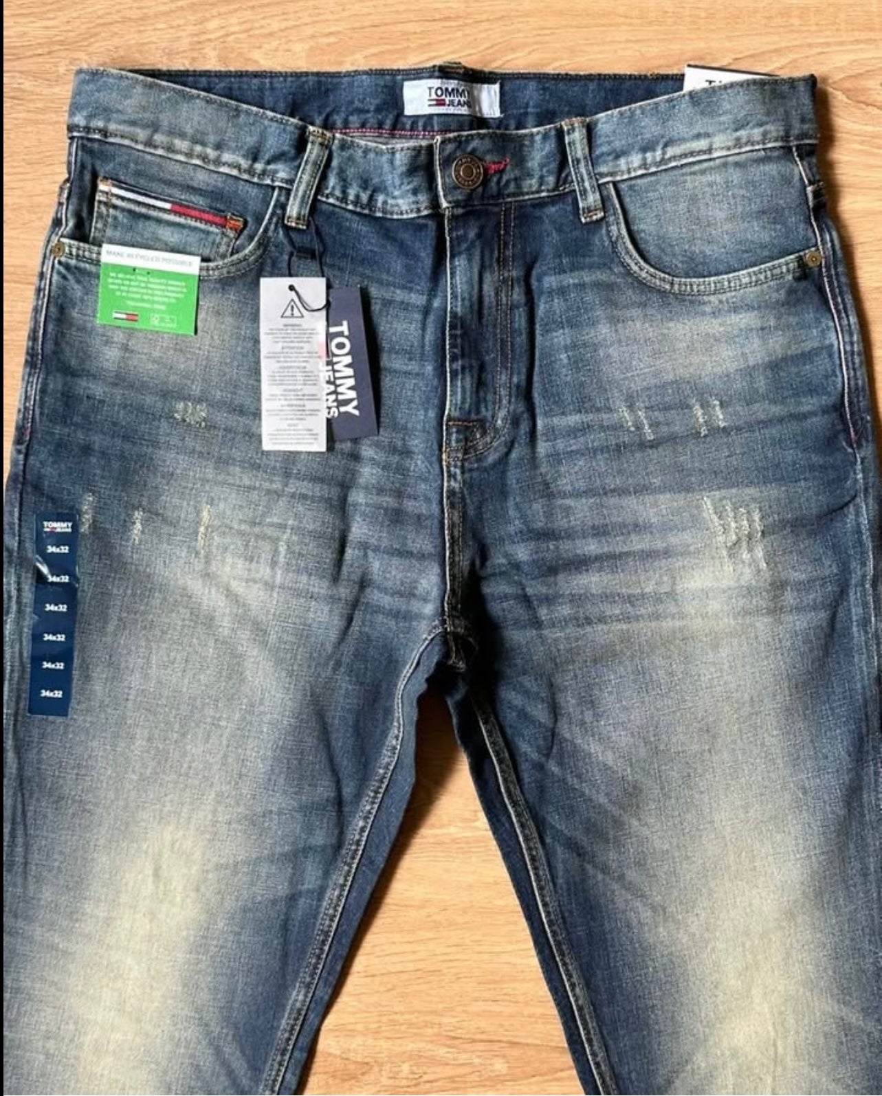 Tommy Hilfiger Ripped Blue- Green Wash Denim