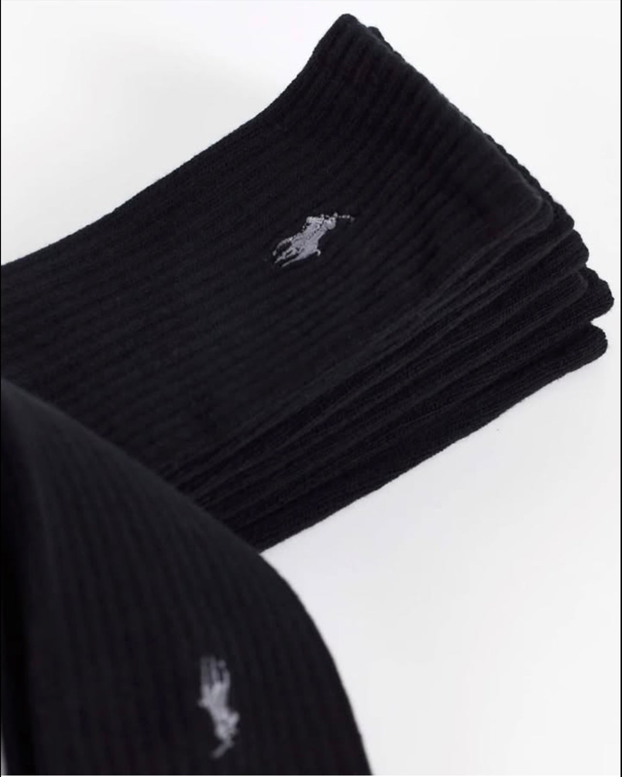 Polo Ralph Lauren 6 Pack Socks in Black With Pony Logo