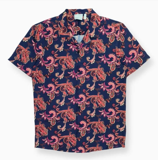 Asos Regular Fit Pattern Short Sleeve Shirt