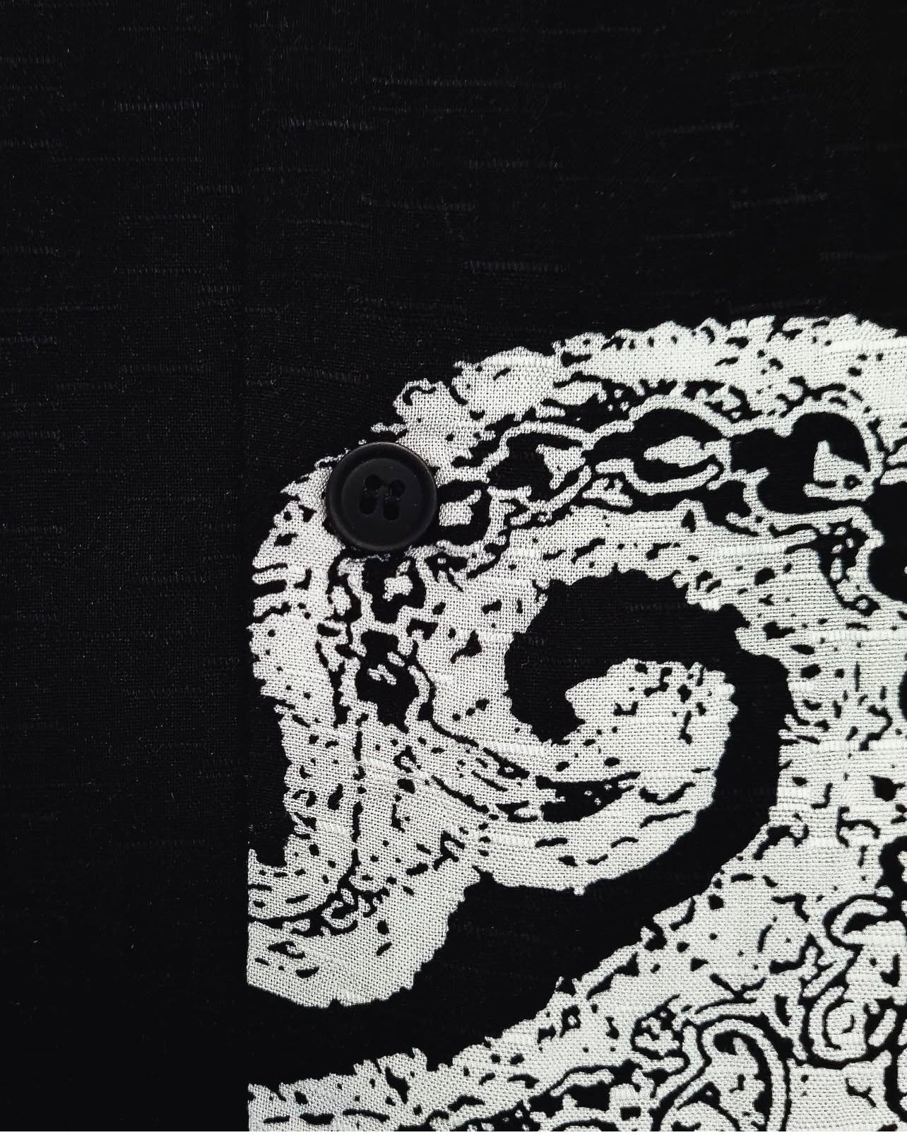 River Island Regular Fit Paisley Pattern Shirt in Black