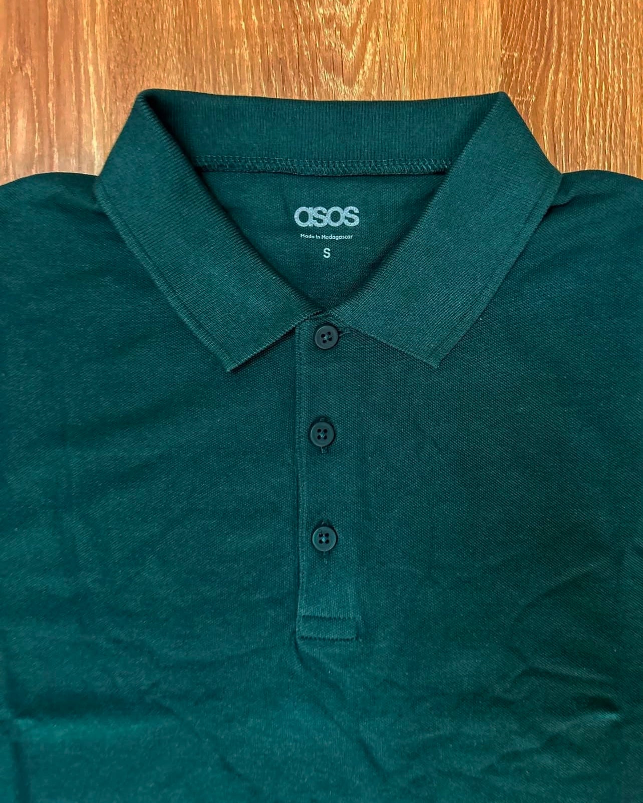 Asos Pique Cotton Polo Shirt in Green
