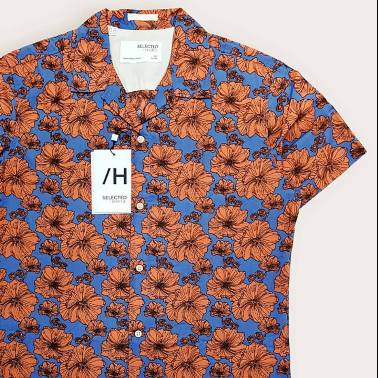 Selected Homme Slim Fit Cotton Shirt in Pattern