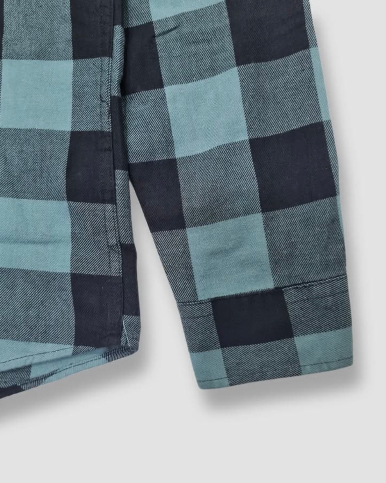 New Look Regular Fit Blue Check Cotton Button Cuff Shirt