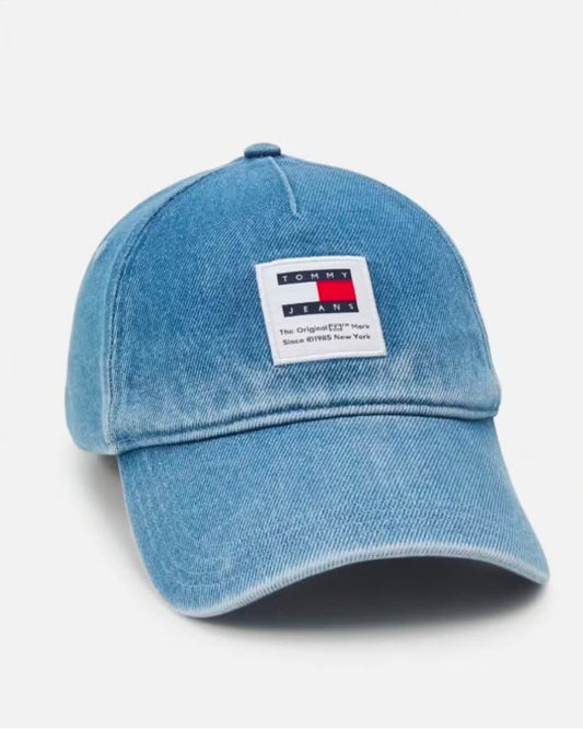 Tommy Hilfiger Baseball Cap in Blue Wash Denim