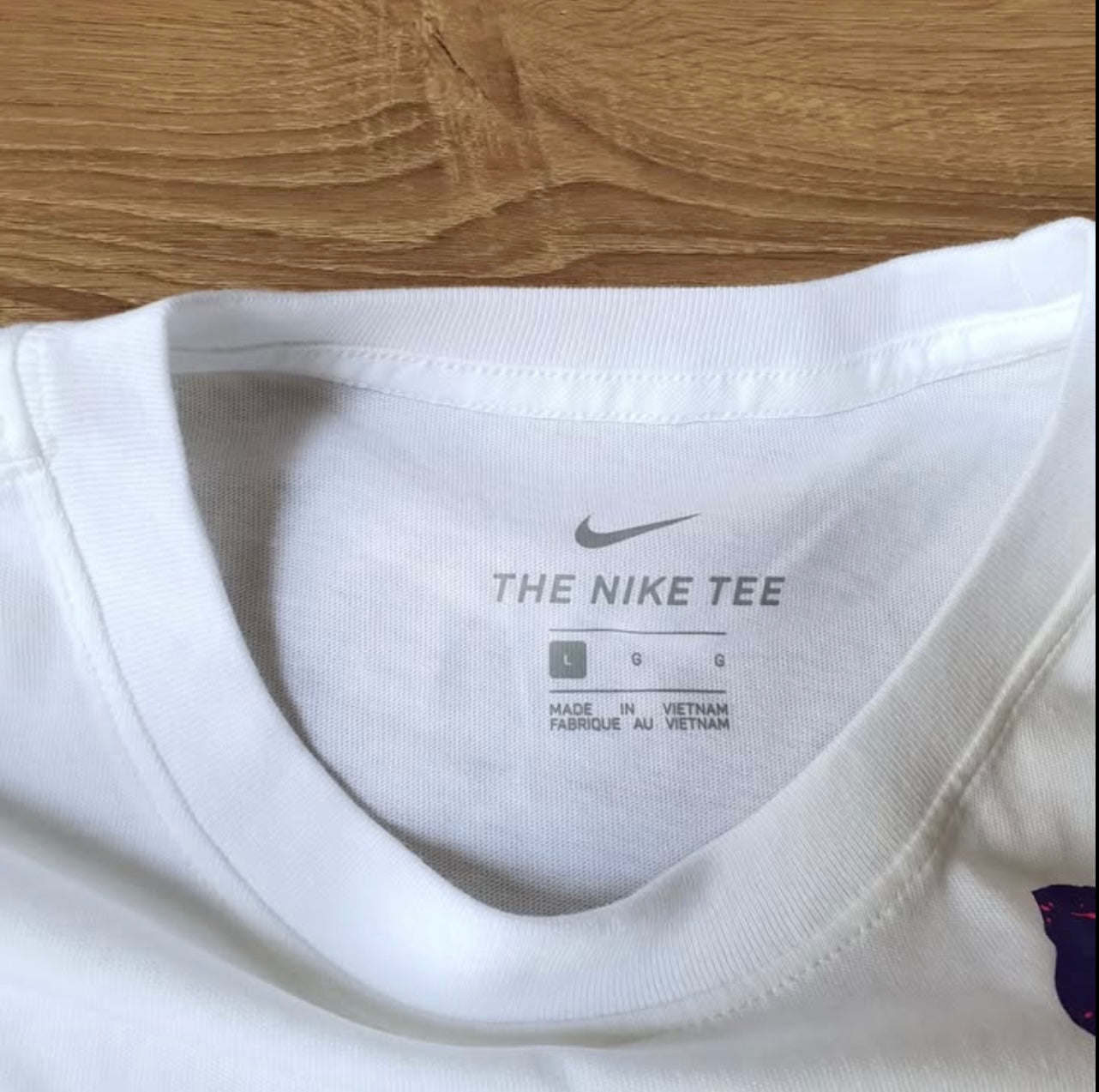 Nike Regular Fit Digital Print Cotton T Shirt in White