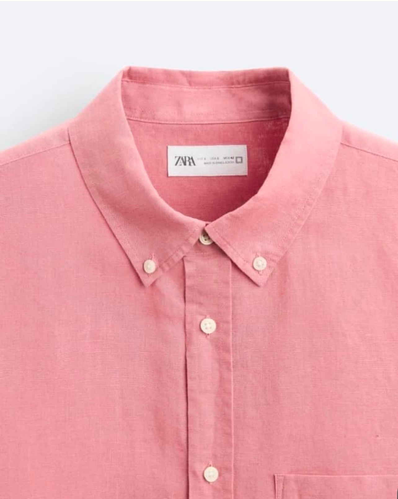 Zara Regular Fit Cotton/ Linen Shirt
