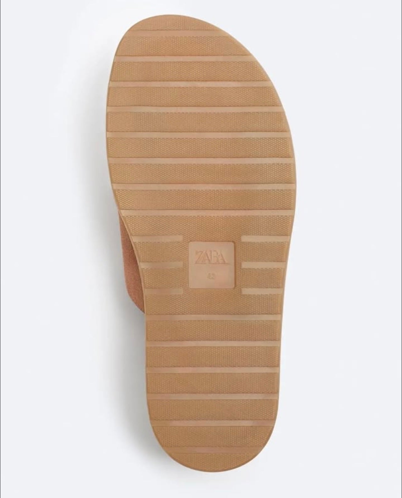 Zara Suede Slippers in Rust