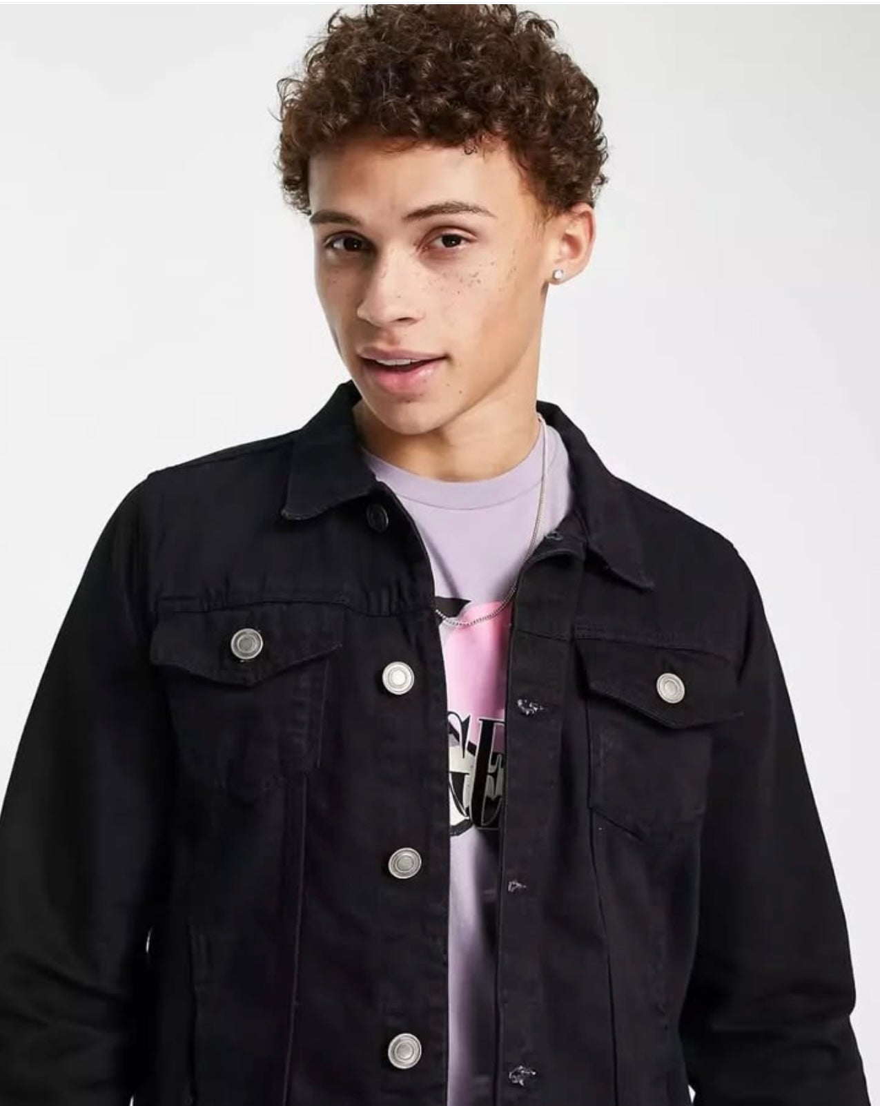 Brave Soul Regular Fit Black Denim Jacket