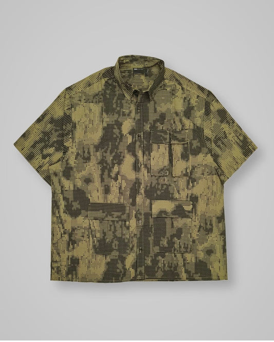 Asos Green Pattern Shirt With Utility Pockets
