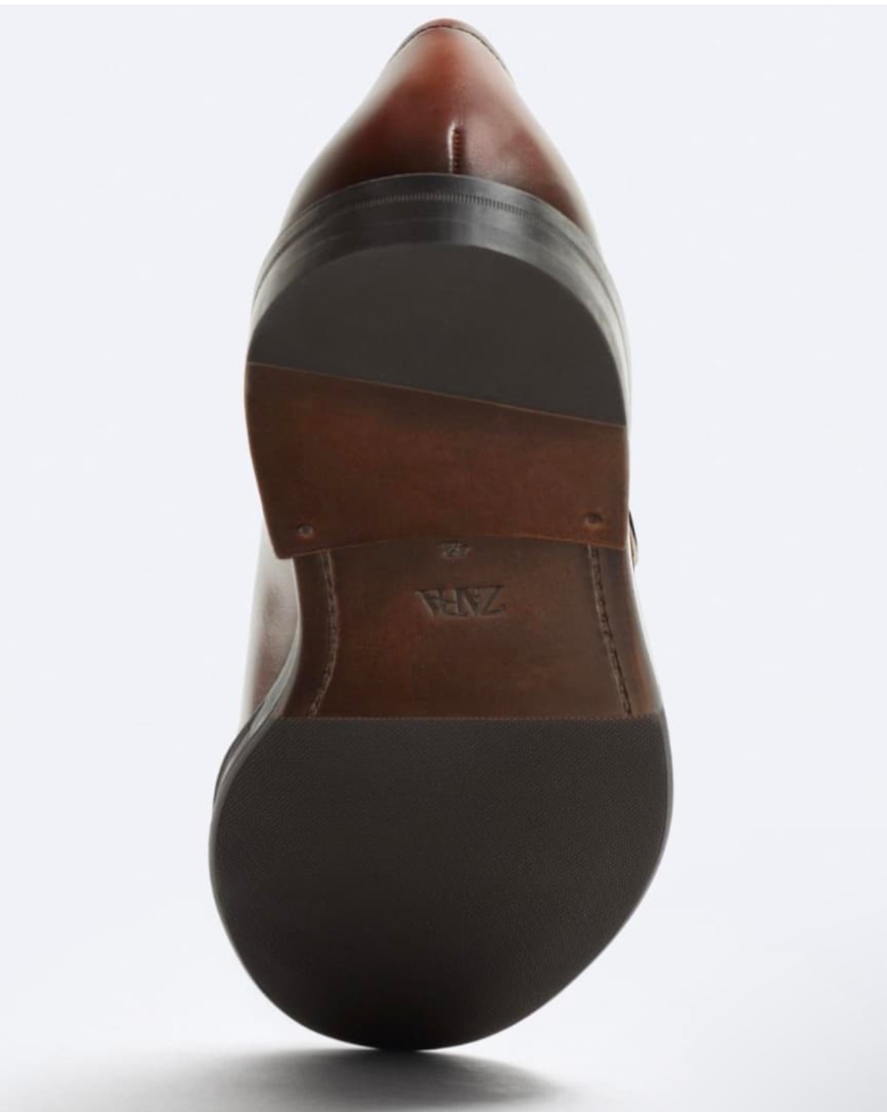 Zara Monk Leather Shoes in Brown