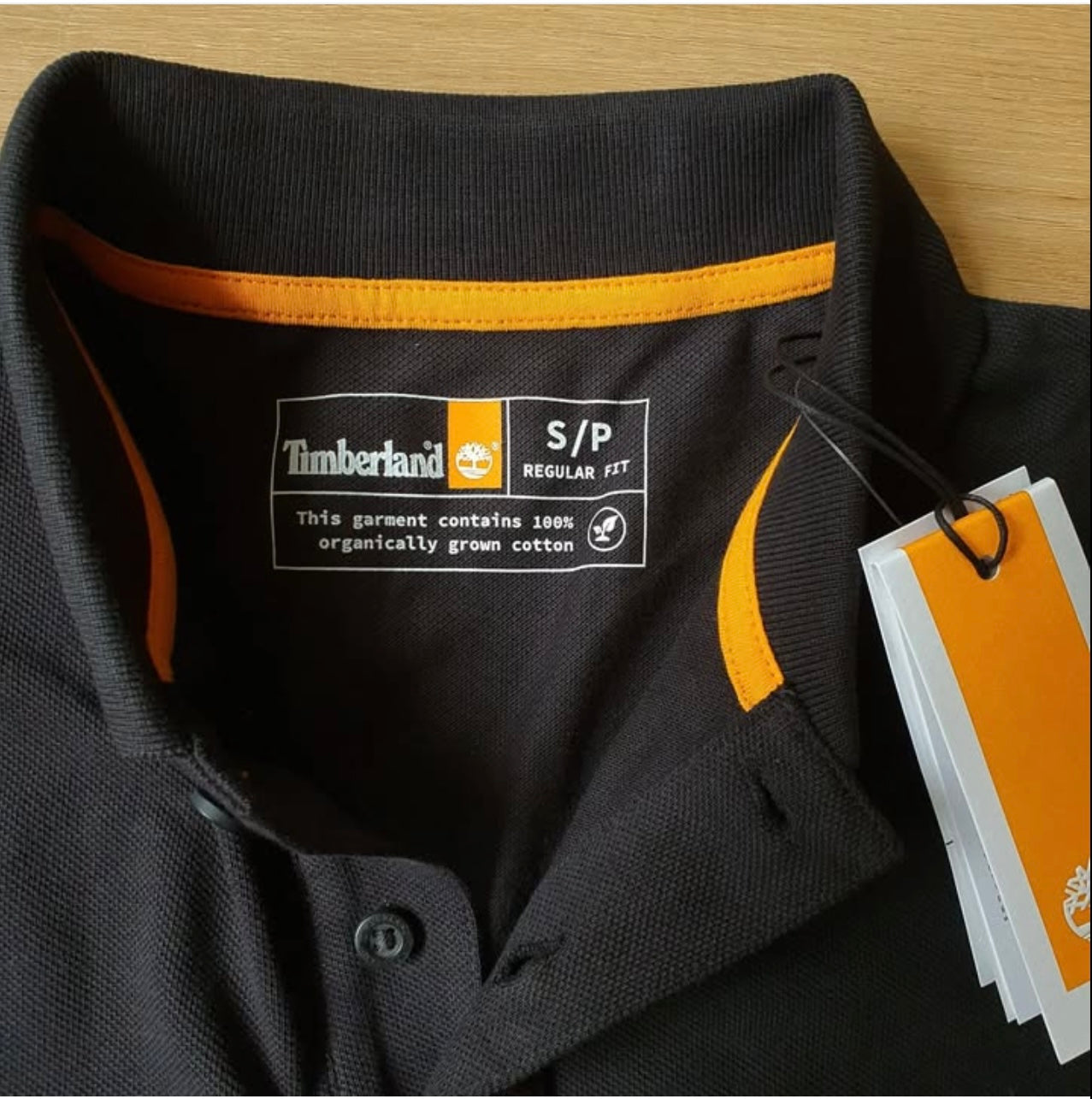 Timberland Regular Fit Black Polo Shirt in Pique Cotton
