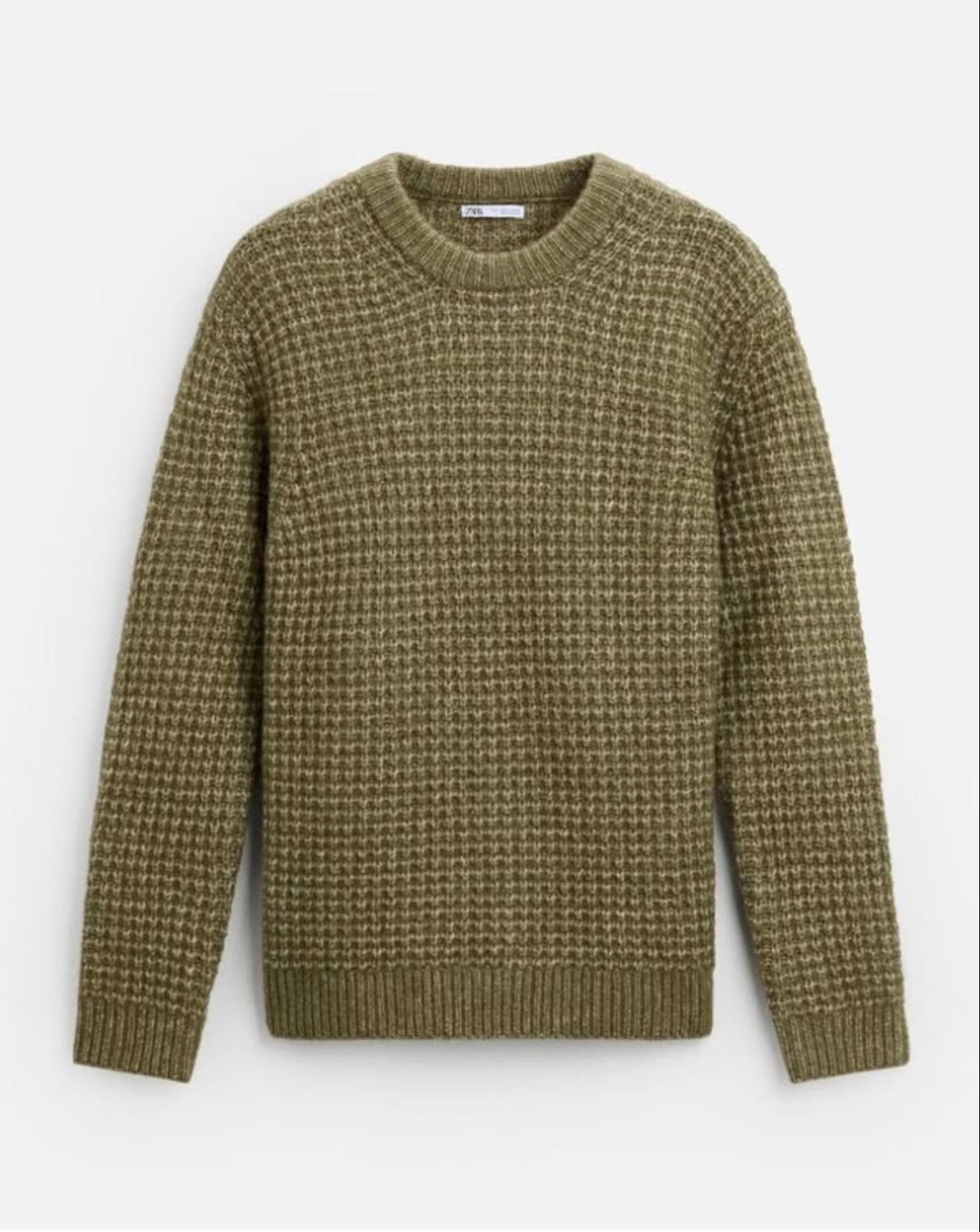 Zara Check Textured Sweater