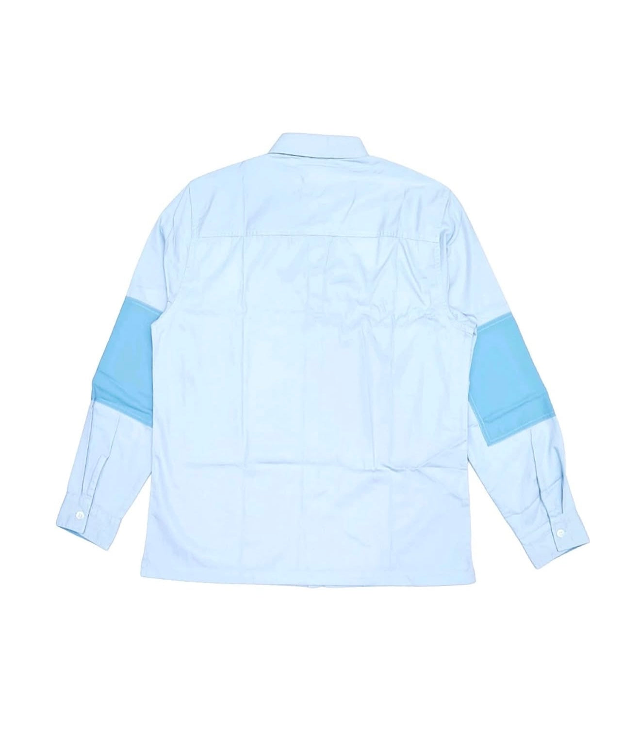 Topman Regular Fit Blue Cotton Button Cuff Shirt With Utility Pockets