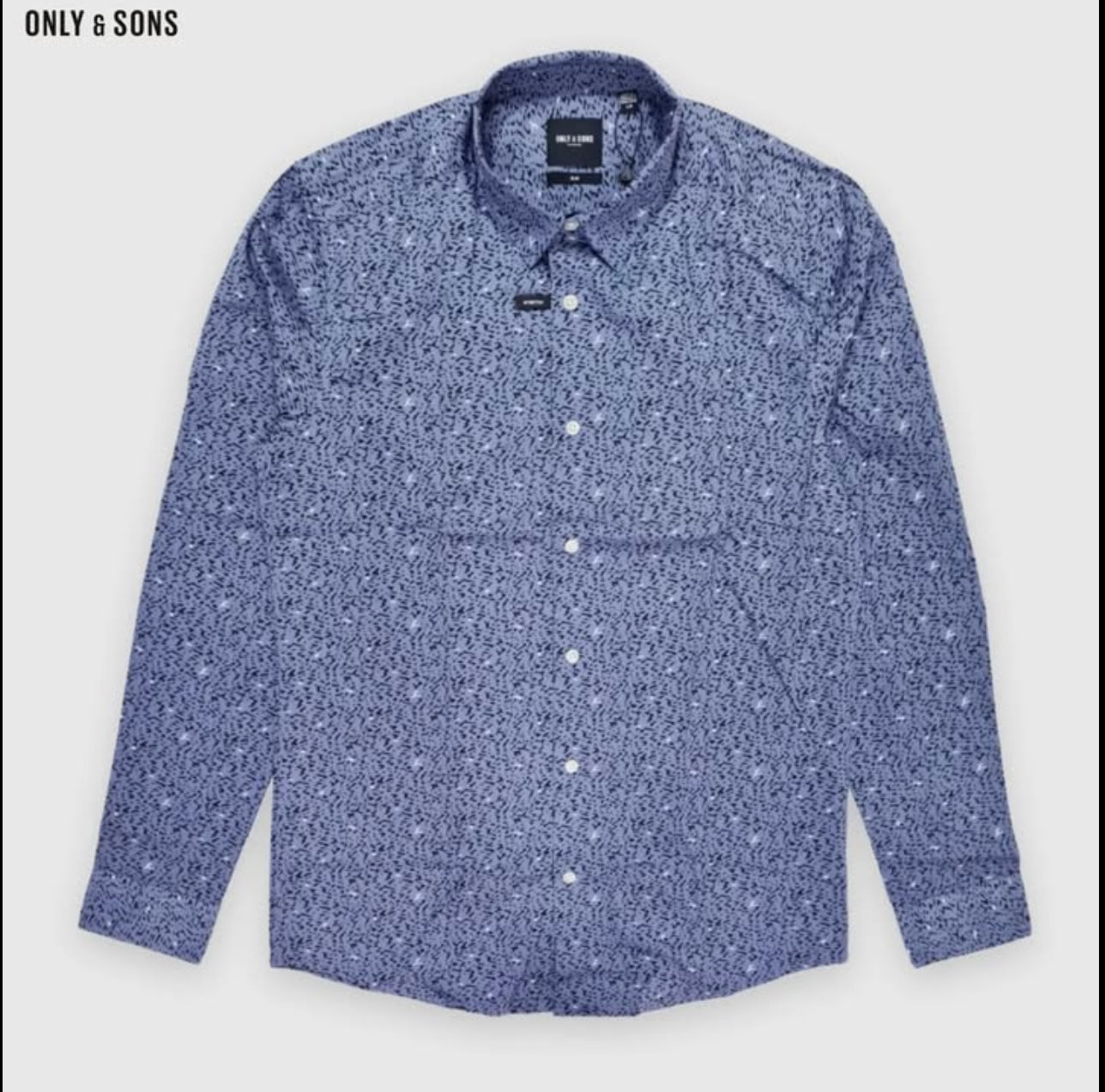 Only & Sons Slim Fit Pattern Cotton Button Cuff Shirt