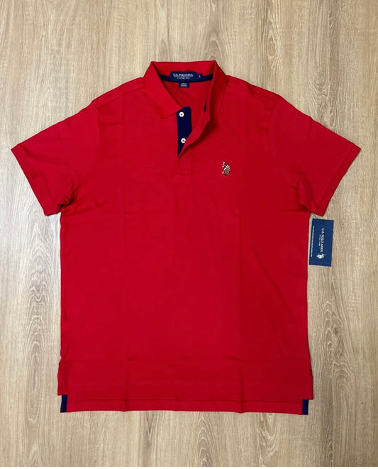 U S Polo Assn Regular Fit Polo in Red