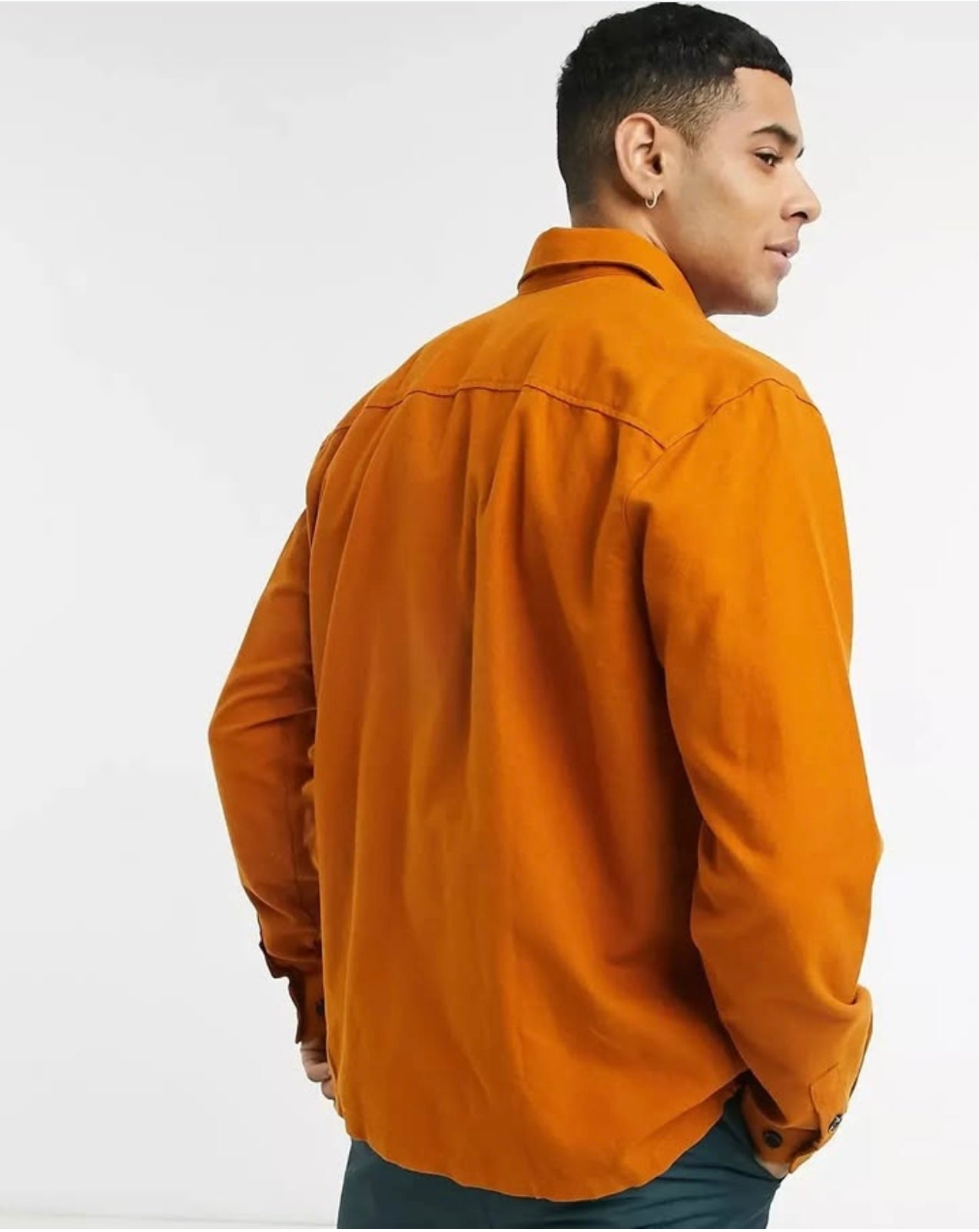 Selected Homme Regular Fit Overshirt in Orange