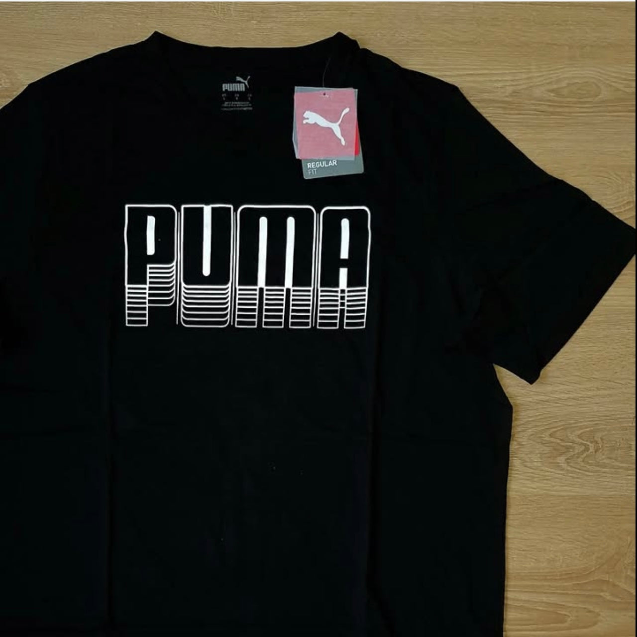 Puma Regular Fit T Shirt in Black